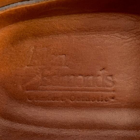 ALLEN EDMONDS Size 12 Black Perforated Leather Cap Toe Lace-Up Shoes - Picture 7 of 8